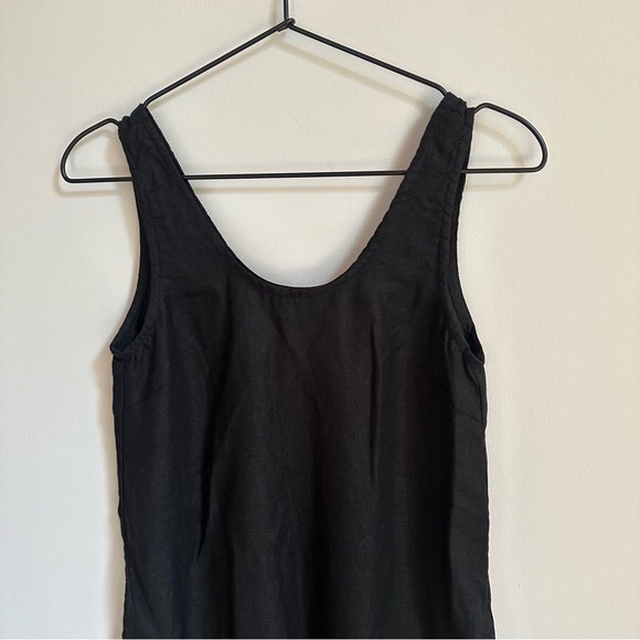 Not Perfect Linen Sardinia Long Black Linen Dress - Picture 2 of 5